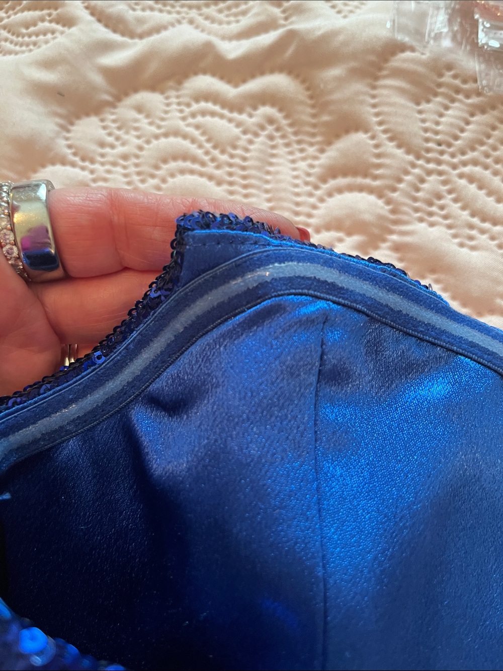 NWT Bronx & Banco Maraya Indigo Sequin Midi Corset Dress - Picture 13 of 16